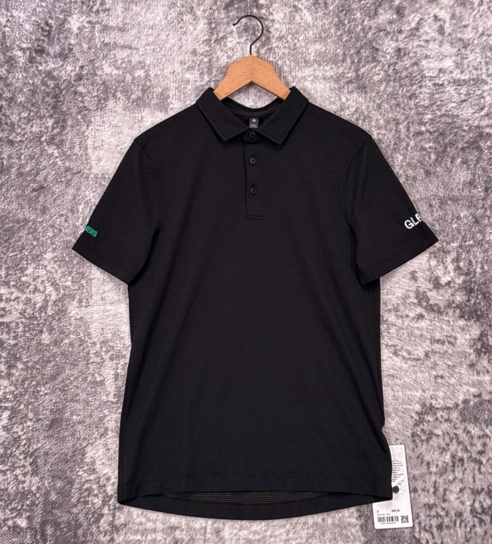 New Lululemon Evolution Polo Shirt Small Mens Black